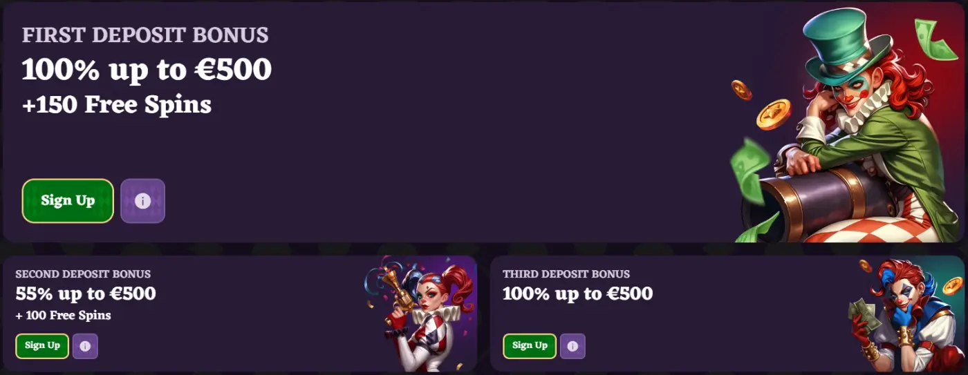 HappyJokers Casino Welcome bonus